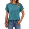 imageAUTOMET Womens Short Sleeve TShirts Dressy Casual Basic Ruffle Cute Summer Tops 2025 Spring Fashion ClothesBgreen