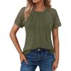 imageAUTOMET Womens Summer Tops Spring Shirts Trendy Vacation Outfits Short Sleeve Business Tshirts Fashion Casual BlousesArmy Green