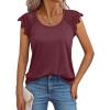 imageAUTOMET Womens Tops Casual Dressy Lace Summer Tee 2025 Cap Sleeve T Shirts Cute Basic Trendy Fashion Spring OutfitsWinered