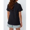 imageAUTOMET Short Sleeve Shirts for Women Summer Dressy Tops 2025 Trendy Crewneck Textured Top Casual TShirts Work OutfitsBlack