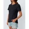 imageAUTOMET Short Sleeve Shirts for Women Summer Dressy Tops 2025 Trendy Crewneck Textured Top Casual TShirts Work OutfitsBlack