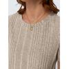 imageAUTOMET Short Sleeve Shirts for Women Summer Dressy Tops 2025 Trendy Crewneck Textured Top Casual TShirts Work OutfitsHeather Apricot