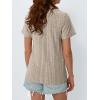 imageAUTOMET Short Sleeve Shirts for Women Summer Dressy Tops 2025 Trendy Crewneck Textured Top Casual TShirts Work OutfitsHeather Apricot
