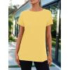 imageAUTOMET Summer Tops Women Spring Short Sleeve Shirts Beach Vacation Outfits Plus Size Workout Tshirts Casual Clothes 202502yellow
