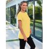imageAUTOMET Summer Tops Women Spring Short Sleeve Shirts Beach Vacation Outfits Plus Size Workout Tshirts Casual Clothes 202502yellow