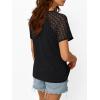 imageAUTOMET Womens Short Sleeve Sweater Crewneck Business Tops Dressy Casual Shirts Trendy Tunic Summer Clothes 2025Black