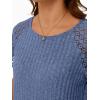 imageAUTOMET Womens Short Sleeve Sweater Crewneck Business Tops Dressy Casual Shirts Trendy Tunic Summer Clothes 2025Blue