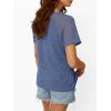 imageAUTOMET Womens Short Sleeve Sweater Crewneck Business Tops Dressy Casual Shirts Trendy Tunic Summer Clothes 2025Blue
