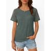 imageAUTOMET Womens Short Sleeve Sweater Crewneck Business Tops Dressy Casual Shirts Trendy Tunic Summer Clothes 2025Green