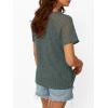 imageAUTOMET Womens Short Sleeve Sweater Crewneck Business Tops Dressy Casual Shirts Trendy Tunic Summer Clothes 2025Green