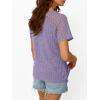 imageAUTOMET Womens Short Sleeve Sweater Crewneck Business Tops Dressy Casual Shirts Trendy Tunic Summer Clothes 2025Purple