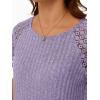 imageAUTOMET Womens Short Sleeve Sweater Crewneck Business Tops Dressy Casual Shirts Trendy Tunic Summer Clothes 2025Purple