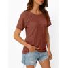 imageAUTOMET Womens Short Sleeve Sweater Crewneck Business Tops Dressy Casual Shirts Trendy Tunic Summer Clothes 2025Rust