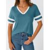imageAUTOMET Womens Short Sleeve V Neck T Shirts Trendy Casual Spring Tops Summer Fashion Tees Basic ClothesBgreen