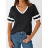 imageAUTOMET Womens Short Sleeve V Neck T Shirts Trendy Casual Spring Tops Summer Fashion Tees Basic ClothesBlack