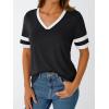 imageAUTOMET Womens Short Sleeve V Neck T Shirts Trendy Casual Spring Tops Summer Fashion Tees Basic ClothesBlack