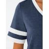 imageAUTOMET Womens Short Sleeve V Neck T Shirts Trendy Casual Spring Tops Summer Fashion Tees Basic ClothesBlue
