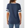 imageAUTOMET Womens Short Sleeve V Neck T Shirts Trendy Casual Spring Tops Summer Fashion Tees Basic ClothesBlue