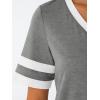 imageAUTOMET Womens Short Sleeve V Neck T Shirts Trendy Casual Spring Tops Summer Fashion Tees Basic ClothesGrey