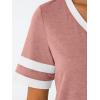 imageAUTOMET Womens Short Sleeve V Neck T Shirts Trendy Casual Spring Tops Summer Fashion Tees Basic ClothesPink