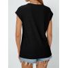 imageAUTOMET Womens Summer Tops 2025 Eyelet Embroidery Vacation Cap Sleeve Shirt Casual Loose Fit Fashion Tunic TeeBlack