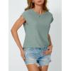 imageAUTOMET Womens Summer Tops 2025 Eyelet Embroidery Vacation Cap Sleeve Shirt Casual Loose Fit Fashion Tunic TeeGreen