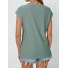 imageAUTOMET Womens Summer Tops 2025 Eyelet Embroidery Vacation Cap Sleeve Shirt Casual Loose Fit Fashion Tunic TeeGreen