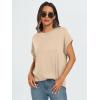 imageAUTOMET Womens Summer Tops Oversized Short Sleeve Business Casual T Shirts Trendy Fashion Clothes Spring Outfits 2025Apricot