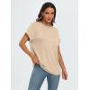 imageAUTOMET Womens Summer Tops Oversized Short Sleeve Business Casual T Shirts Trendy Fashion Clothes Spring Outfits 2025Apricot