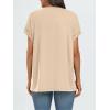 imageAUTOMET Womens Summer Tops Oversized Short Sleeve Business Casual T Shirts Trendy Fashion Clothes Spring Outfits 2025Apricot