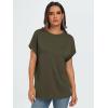 imageAUTOMET Womens Summer Tops Oversized Short Sleeve Business Casual T Shirts Trendy Fashion Clothes Spring Outfits 2025Army Green
