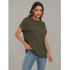 imageAUTOMET Womens Summer Tops Oversized Short Sleeve Business Casual T Shirts Trendy Fashion Clothes Spring Outfits 2025Army Green