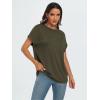imageAUTOMET Womens Summer Tops Oversized Short Sleeve Business Casual T Shirts Trendy Fashion Clothes Spring Outfits 2025Army Green