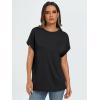 imageAUTOMET Womens Summer Tops Oversized Short Sleeve Business Casual T Shirts Trendy Fashion Clothes Spring Outfits 2025Black