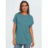 imageAUTOMET Womens Summer Tops Oversized Short Sleeve Business Casual T Shirts Trendy Fashion Clothes Spring Outfits 2025Blue Green