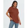 imageAUTOMET Womens Summer Tops Oversized Short Sleeve Business Casual T Shirts Trendy Fashion Clothes Spring Outfits 2025Brick Red