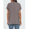 imageAUTOMET Womens Summer Tops Oversized Short Sleeve Business Casual T Shirts Trendy Fashion Clothes Spring Outfits 2025Coffee Grey