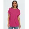 imageAUTOMET Womens Summer Tops Oversized Short Sleeve Business Casual T Shirts Trendy Fashion Clothes Spring Outfits 2025Hot Pink