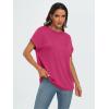imageAUTOMET Womens Summer Tops Oversized Short Sleeve Business Casual T Shirts Trendy Fashion Clothes Spring Outfits 2025Hot Pink