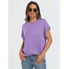 imageAUTOMET Womens Summer Tops Oversized Short Sleeve Business Casual T Shirts Trendy Fashion Clothes Spring Outfits 2025Lavender