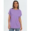 imageAUTOMET Womens Summer Tops Oversized Short Sleeve Business Casual T Shirts Trendy Fashion Clothes Spring Outfits 2025Lavender
