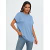 imageAUTOMET Womens Summer Tops Oversized Short Sleeve Business Casual T Shirts Trendy Fashion Clothes Spring Outfits 2025Light Blue