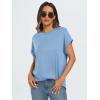 imageAUTOMET Womens Summer Tops Oversized Short Sleeve Business Casual T Shirts Trendy Fashion Clothes Spring Outfits 2025Light Blue