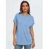 imageAUTOMET Womens Summer Tops Oversized Short Sleeve Business Casual T Shirts Trendy Fashion Clothes Spring Outfits 2025Light Blue
