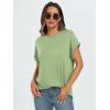 imageAUTOMET Womens Summer Tops Oversized Short Sleeve Business Casual T Shirts Trendy Fashion Clothes Spring Outfits 2025Light Green