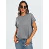 imageAUTOMET Womens Summer Tops Oversized Short Sleeve Business Casual T Shirts Trendy Fashion Clothes Spring Outfits 2025Light Grey
