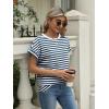 imageAUTOMET Womens Summer Tops Oversized Short Sleeve Business Casual T Shirts Trendy Fashion Clothes Spring Outfits 2025Stripedbluewhite