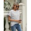 imageAUTOMET Womens Summer Tops Oversized Short Sleeve Business Casual T Shirts Trendy Fashion Clothes Spring Outfits 2025Stripedgreywhite