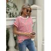 imageAUTOMET Womens Summer Tops Oversized Short Sleeve Business Casual T Shirts Trendy Fashion Clothes Spring Outfits 2025Stripedredwhite