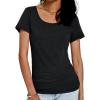 imageAUTOMET Womens Tshirts Loose Casual Crewneck Short Sleeve Spring Tops Basic Teeshirt 2025 Summer Fashion OutfitsBlack